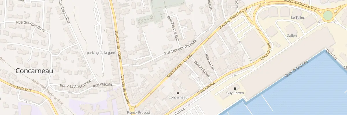 Plan du 30 Rue Dupetit Thouars à Concarneau