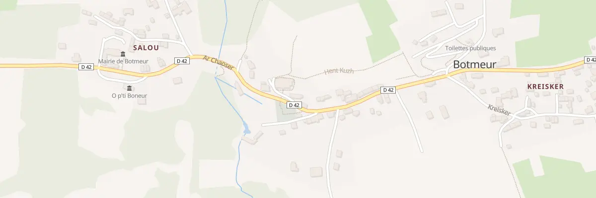 Plan du 7 Bourg à Botmeur