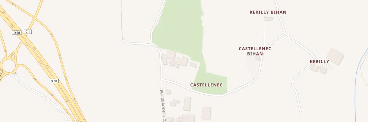 Plan du 210 Castellenec Bras à Henvic
