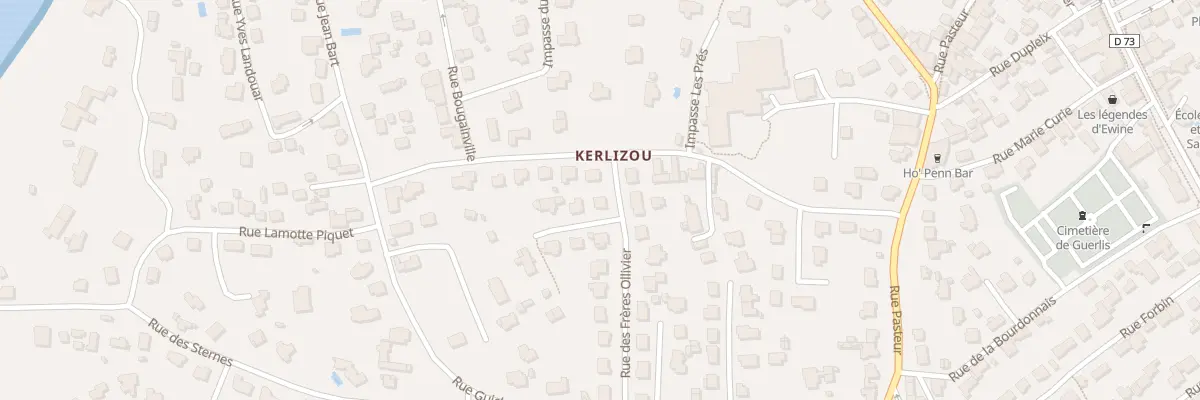 Plan du 1 Rue des Frères Ollivier à Carantec