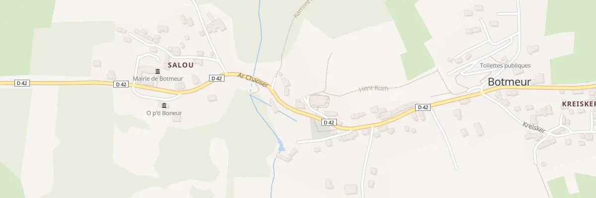 Plan du 3 Bourg à Botmeur