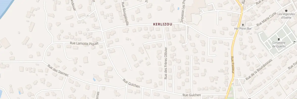 Plan du 9 Rue des Frères Ollivier à Carantec