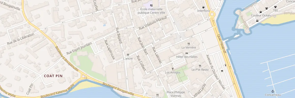 Plan du 13 Rue Dumont d’Urville à Concarneau