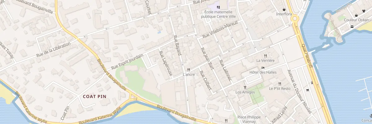 Plan du 10 Rue Bayard à Concarneau