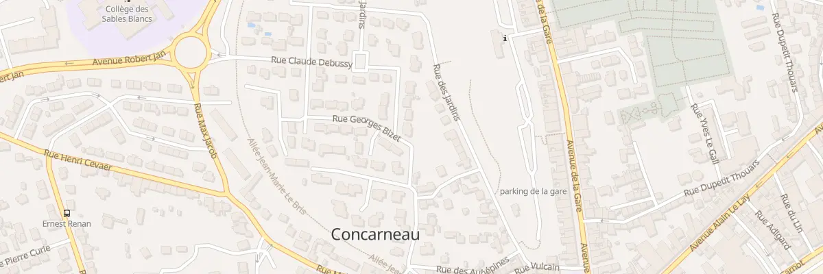 Plan du 2 Rue Claude Debussy à Concarneau