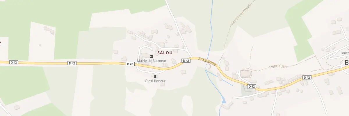 Plan du 80 Salou à Botmeur