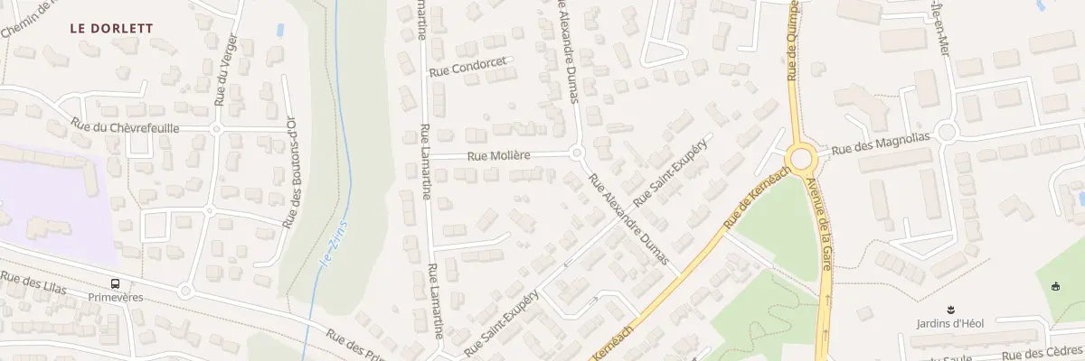Plan du 2 Rue Molière à Concarneau