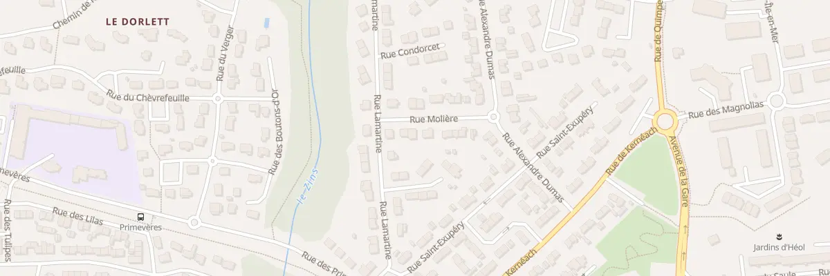Plan du 10 Rue Molière à Concarneau