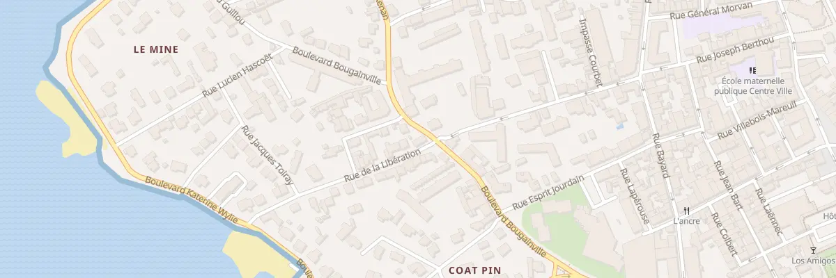 Plan du 2 Rue de la Libération à Concarneau