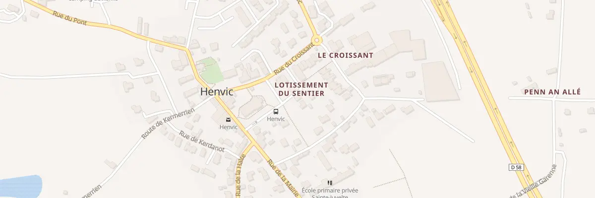 Plan du 1987A Lot du Sentier à Henvic