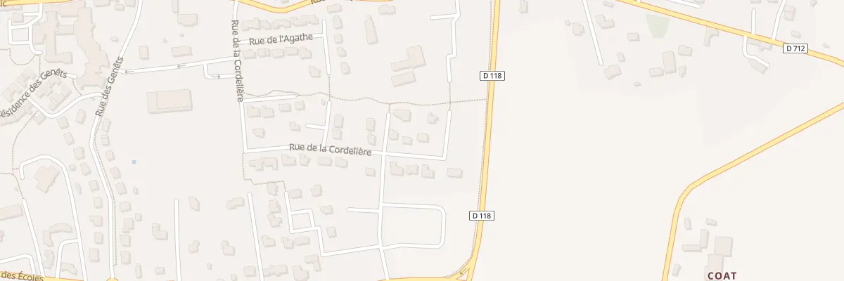 Plan du 7 Rue de la Cordelière à Saint-Thégonnec Loc-Eguiner