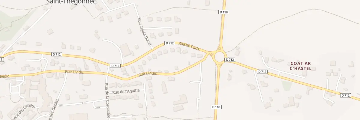 Plan du 36 Rue de Paris à Saint-Thégonnec Loc-Eguiner