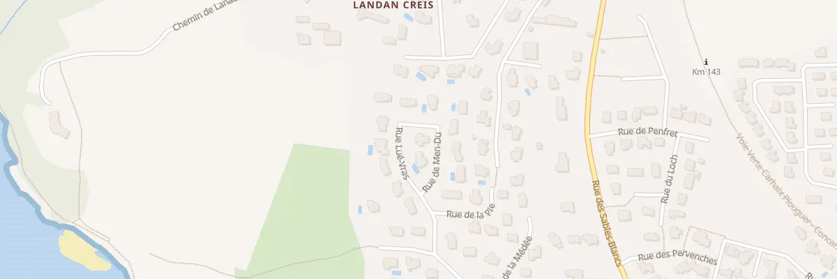 Plan du 15 Rue Lue Vras à Concarneau