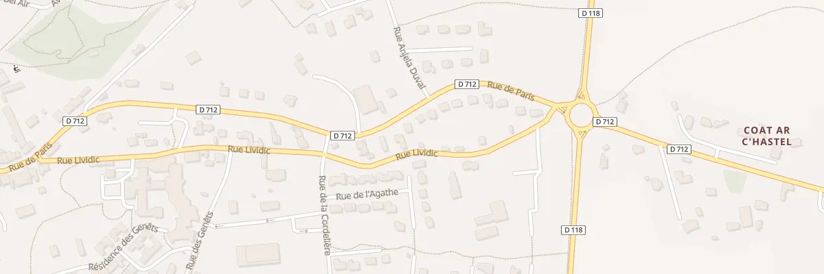 Plan du 24 Rue de Paris à Saint-Thégonnec Loc-Eguiner