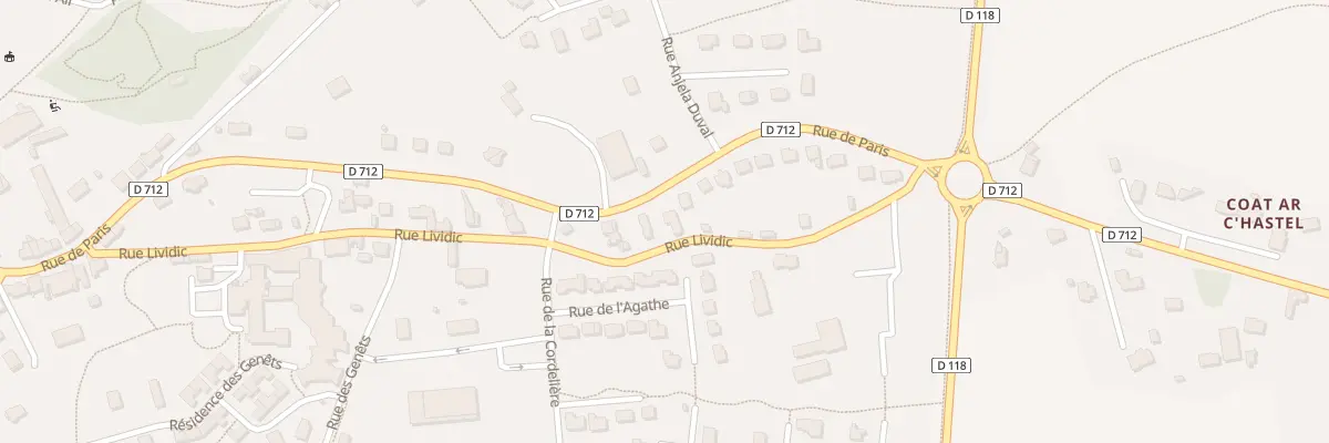 Plan du 22 Rue de Paris à Saint-Thégonnec Loc-Eguiner