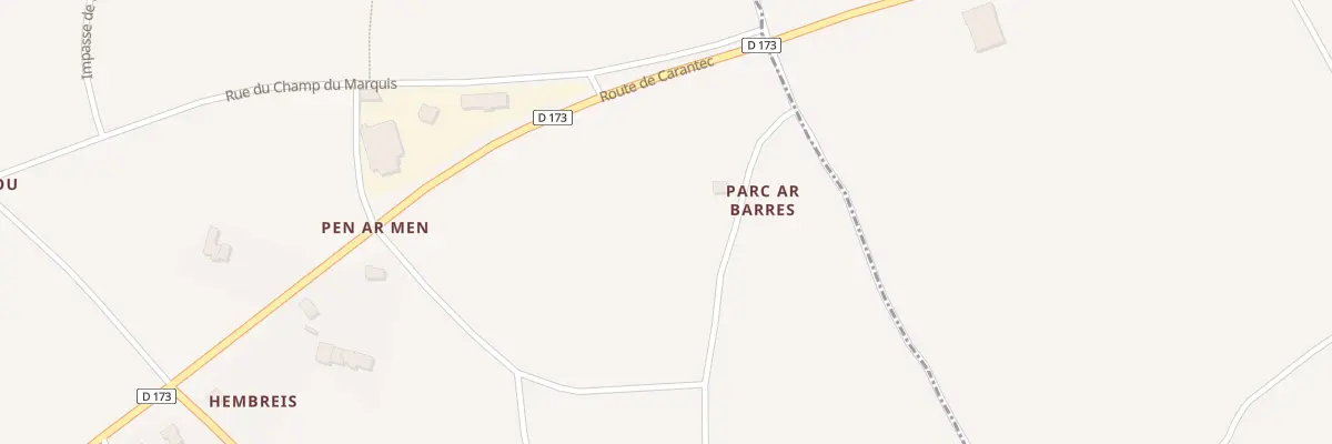 Plan du 383A Pennaneach à Henvic