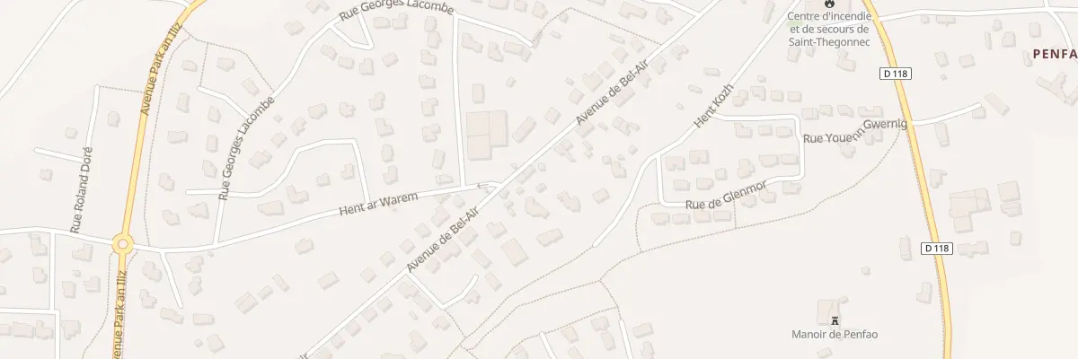Plan du 20 Av de Bel Air à Saint-Thégonnec Loc-Eguiner