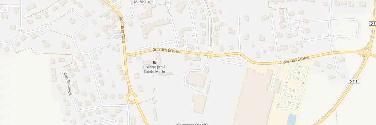 Plan du 8 Rue des Ecoles à Saint-Thégonnec Loc-Eguiner