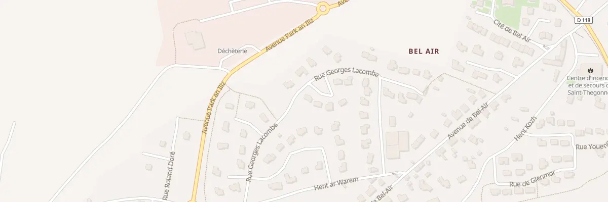 Plan du 2 Rue Georges Lacombe à Saint-Thégonnec Loc-Eguiner