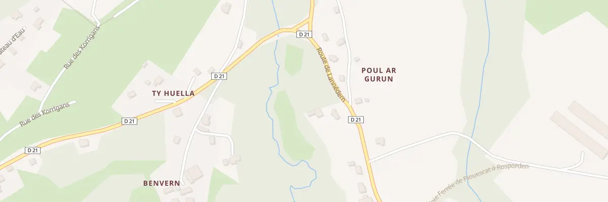 Plan du 1005 La Gare à Brasparts