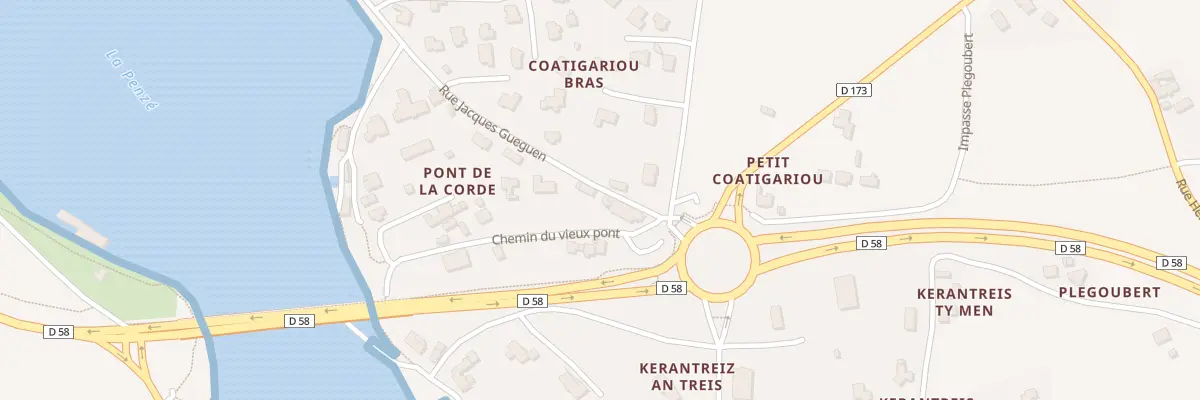 Plan du 344 Pont de la Corde à Henvic