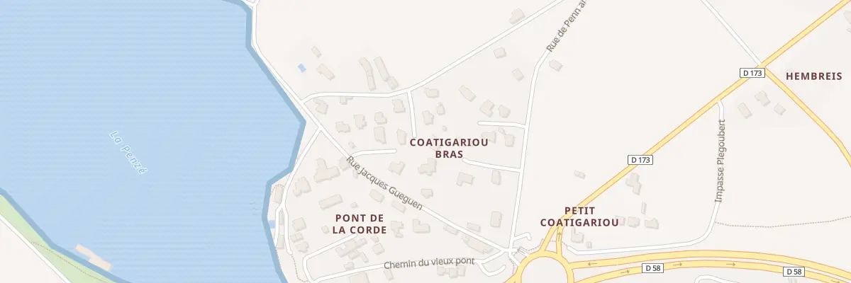 Plan du 12T Rue de Coatigariou à Henvic