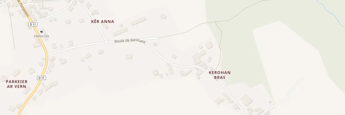 Plan du 1984F Kerohant Bras Parc Ar Mest à Commana