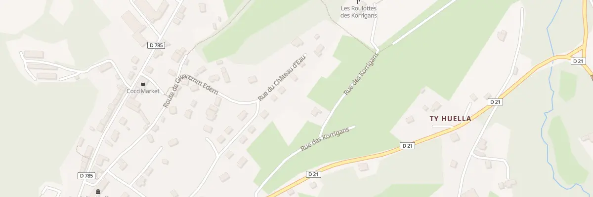 Plan du 1981N Rue du Château d’eau à Brasparts