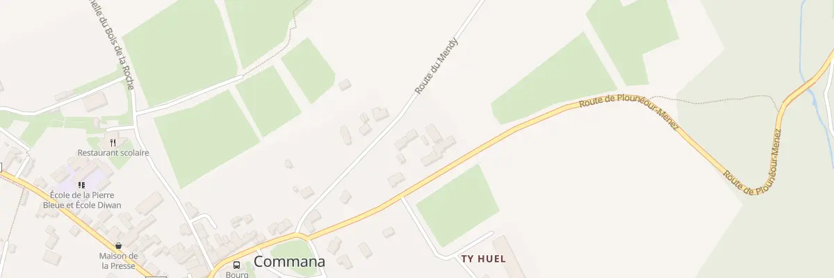 Plan du 5010 Le Bourg à Commana