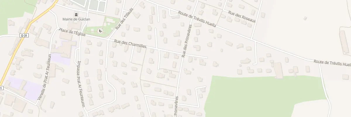 Plan du 2 Rue des Primeveres à Guiclan