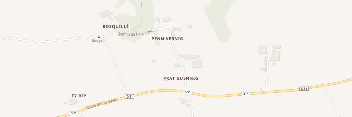 Plan du 165 Prat Guennic à Landudal