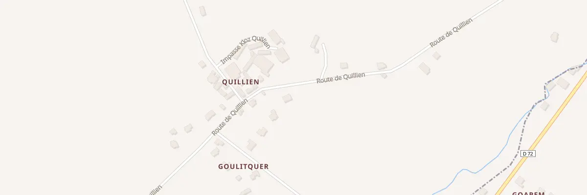 Plan du 1272 Rte de Quillien à Edern