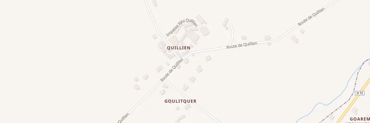 Plan du 1192 Rte de Quillien à Edern