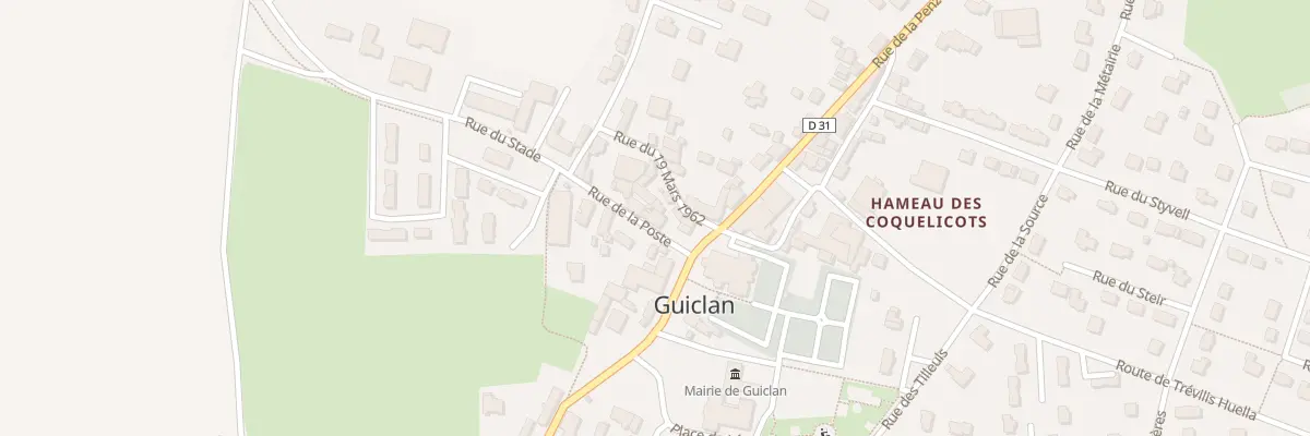 Plan du 2 Rue de la Poste à Guiclan