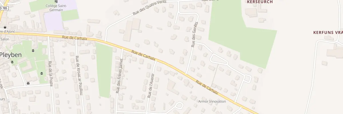 Plan du 65 Rue de Carhaix à Pleyben
