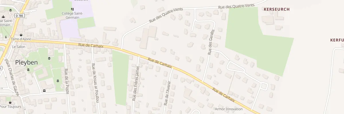 Plan du 59 Rue de Carhaix à Pleyben