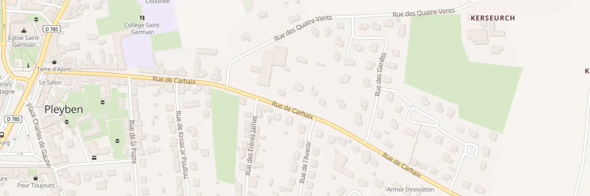 Plan du 57 Rue de Carhaix à Pleyben