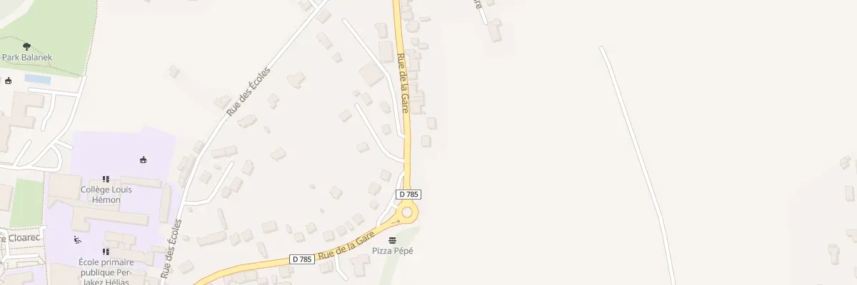 Plan du 88 Rue de la Gare à Pleyben