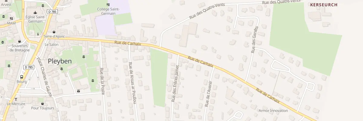 Plan du 58 Rue de Carhaix à Pleyben