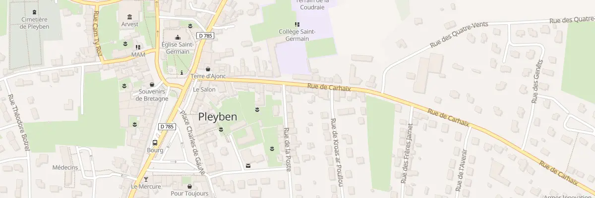 Plan du 22 Rue de Carhaix à Pleyben