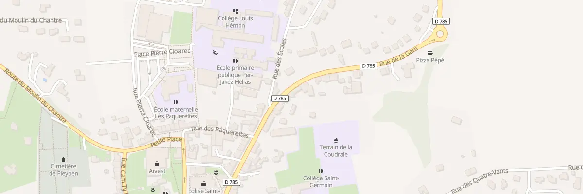 Plan du 40 Rue de la Gare à Pleyben