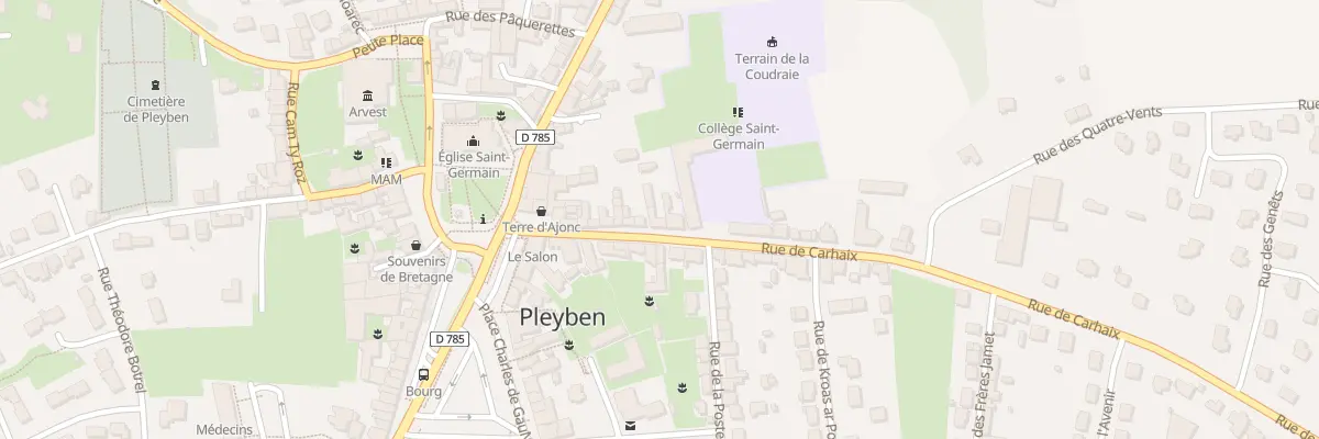 Plan du 17 Rue de Carhaix à Pleyben