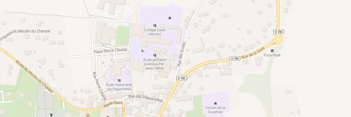Plan du 7 Rue des Ecoles à Pleyben