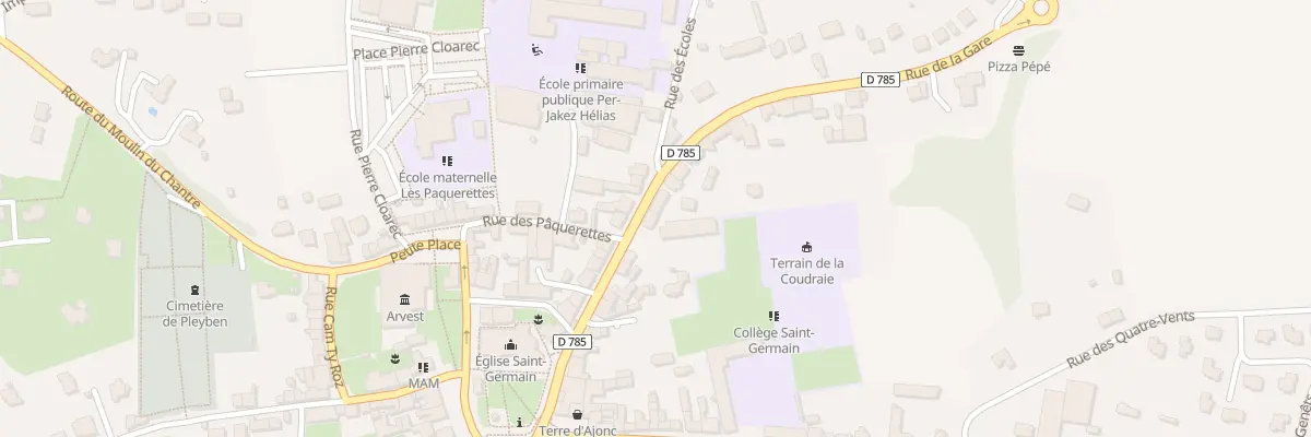 Plan du 28 Rue de la Gare à Pleyben