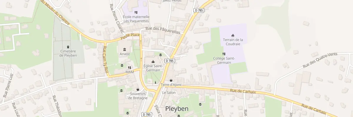 Plan du 14 Rue de la Gare à Pleyben