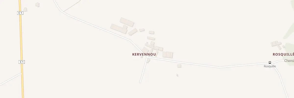 Plan du 163 Kervennou à Landudal