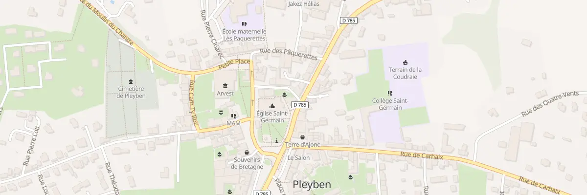 Plan du 1 Rue de la Gare à Pleyben