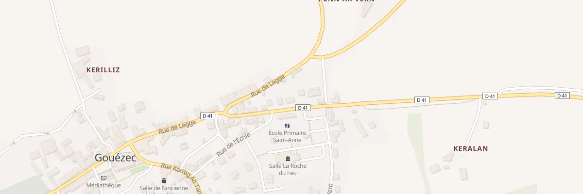 Plan du 13 Rue Kroaz ar Bleon à Gouézec