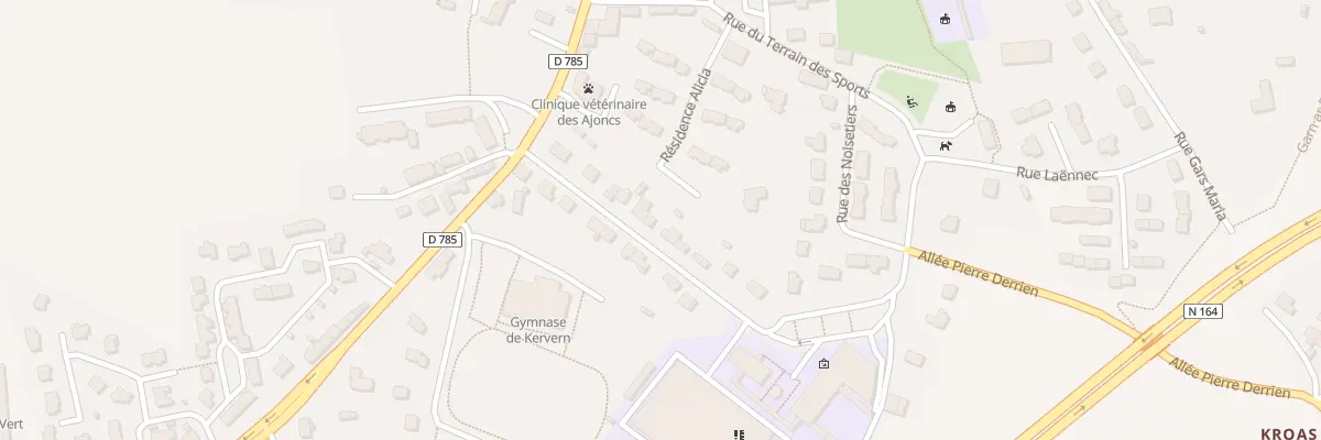 Plan du 11 Rue de Kervern à Pleyben