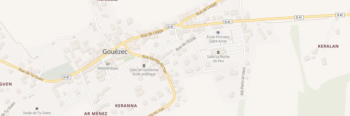 Plan du 2 Rue de l’École à Gouézec